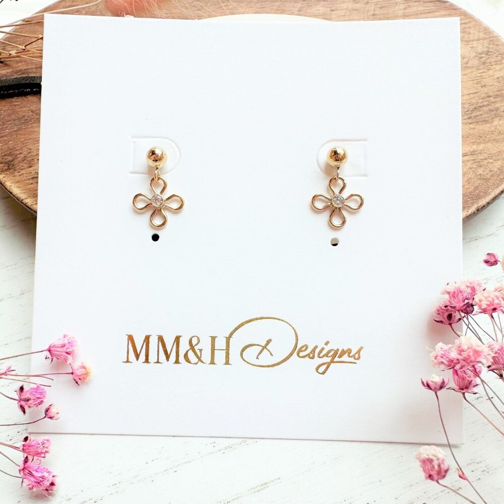 14k Gold-Filled Small Flower Stud Earrings | Handmade in British Columbia